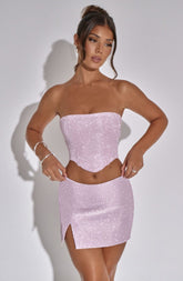 Aimee Top - Pink Sparkle Shirts & Tops Babyboo Fashion Premium Exclusive Design