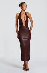 Ainsley Midi Dress - Burgundy Dress Babyboo Fashion Premium Exclusive Design