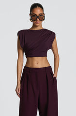 Amara Top - Plum Tops Babyboo Fashion Premium Exclusive Design