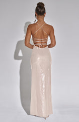 Bells Maxi Dress - Nude Dress Babyboo Fashion Premium Exclusive Design