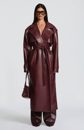 Bridget Trench Coat - Plum Jacket XS Babyboo Fashion Premium Exclusive Design