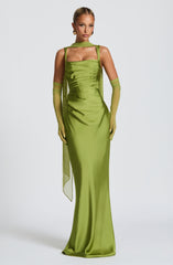 Calanthe Maxi Dress - Olive Dress Babyboo Fashion Premium Exclusive Design