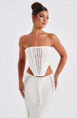 Carly Corset - White Tops Babyboo Fashion Premium Exclusive Design
