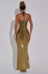 Chrishelle Maxi Dress - Gold Dress Babyboo Fashion Premium Exclusive Design