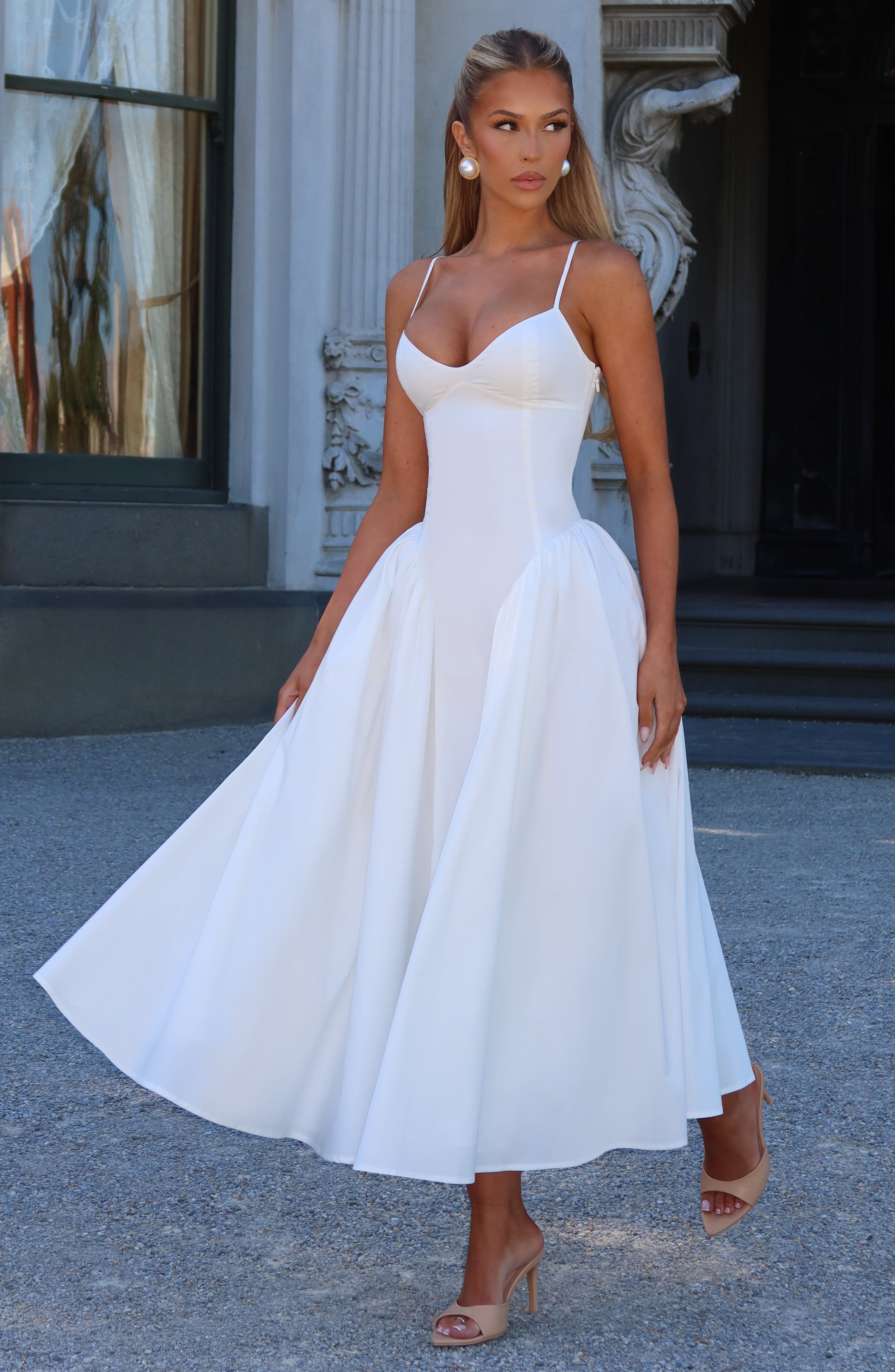 Emerson Midi Dress - Ivory Dress Babyboo Fashion Premium Exclusive Design