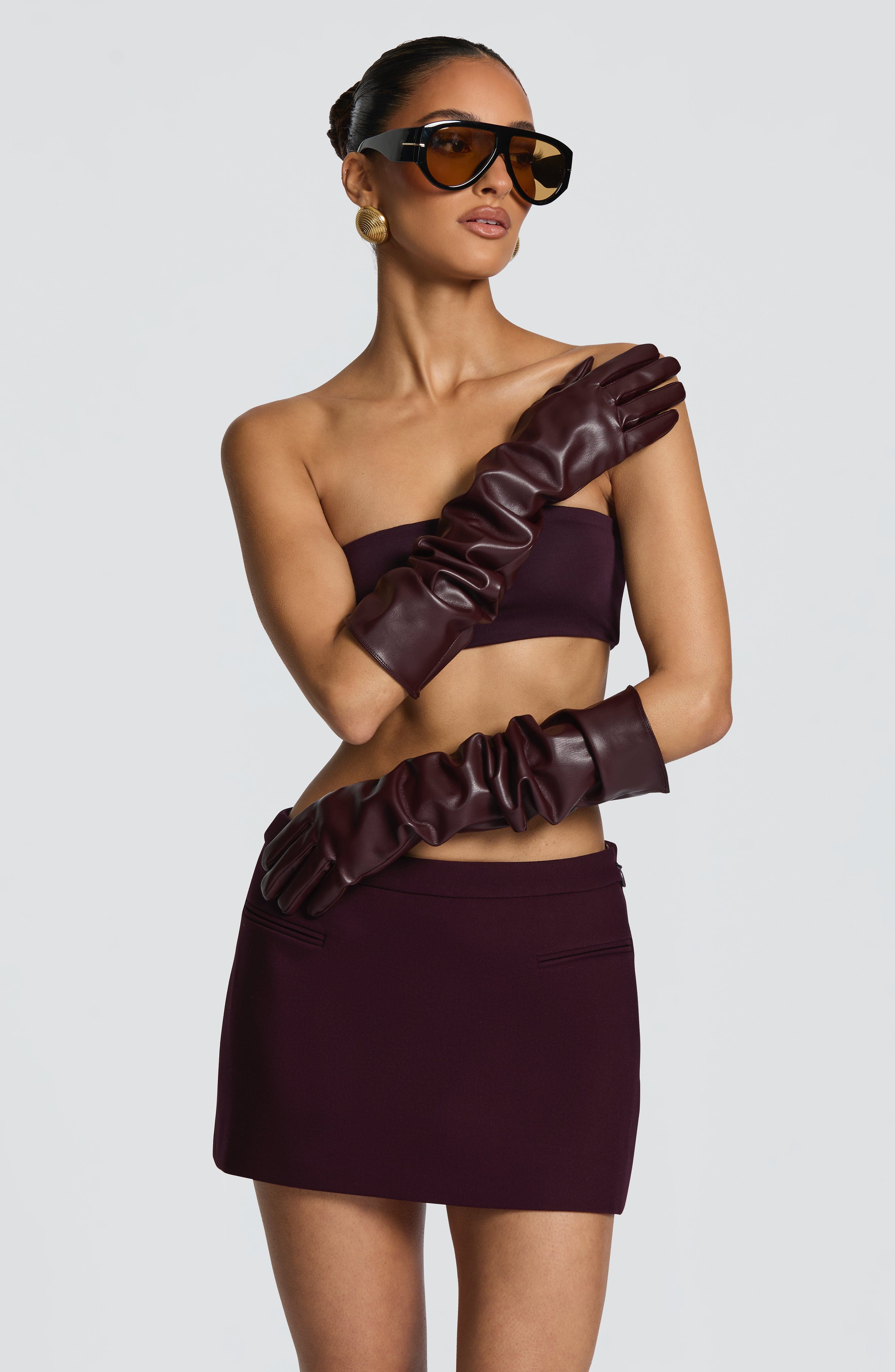 Frankie Gloves - Plum Accessories Babyboo Fashion Premium Exclusive Design