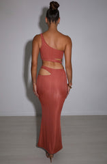 Kaela Maxi Skirt - Rust Babyboo Fashion Premium Exclusive Design