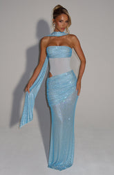 Kailani Maxi Dress - Aqua Dress Babyboo Fashion Premium Exclusive Design