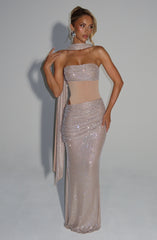 Kailani Maxi Dress - Nude Dress Babyboo Fashion Premium Exclusive Design