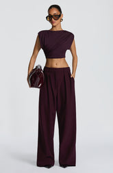 Kirsty Pants - Plum Pants Babyboo Fashion Premium Exclusive Design