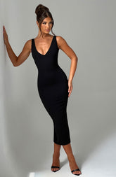 Lucinda Midi Dress - Black Dress Babyboo Fashion Premium Exclusive Design