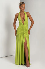 Melania Maxi Dress - Olive Dress Babyboo Fashion Premium Exclusive Design