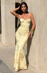 Nefertiti Maxi Dress - Lemon Dress Babyboo Fashion Premium Exclusive Design