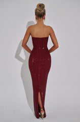 Neriah Maxi Dress - Wine Dress Babyboo Fashion Premium Exclusive Design