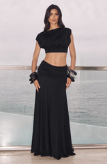 Paige Maxi Skirt - Black Skirt Babyboo Fashion Premium Exclusive Design