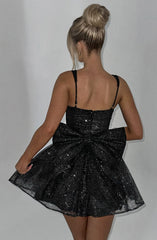 Polly Mini Dress - Black Sparkle Dress Babyboo Fashion Premium Exclusive Design