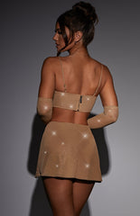 Posie Mini Skirt - Gold Sparkle Skirt Babyboo Fashion Premium Exclusive Design