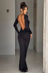 Rameesha Maxi Dress - Black Dress Babyboo Fashion Premium Exclusive Design