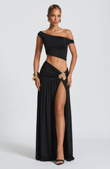 Saira Maxi Skirt - Black Skirt Babyboo Fashion Premium Exclusive Design