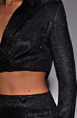 Stefania Mini Skirt - Black Sparkle Skirt Babyboo Fashion Premium Exclusive Design