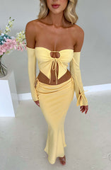 Tana Maxi Skirt - Lemon Skirt Babyboo Fashion Premium Exclusive Design