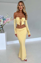 Tana Maxi Skirt - Lemon Skirt XS Babyboo Fashion Premium Exclusive Design