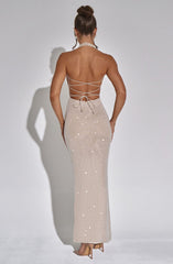 Zayde Maxi Dress - Nude Dress Babyboo Fashion Premium Exclusive Design