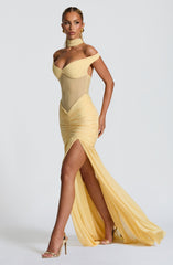 Alaia Maxi Dress - Lemon Dress Babyboo Fashion Premium Exclusive Design