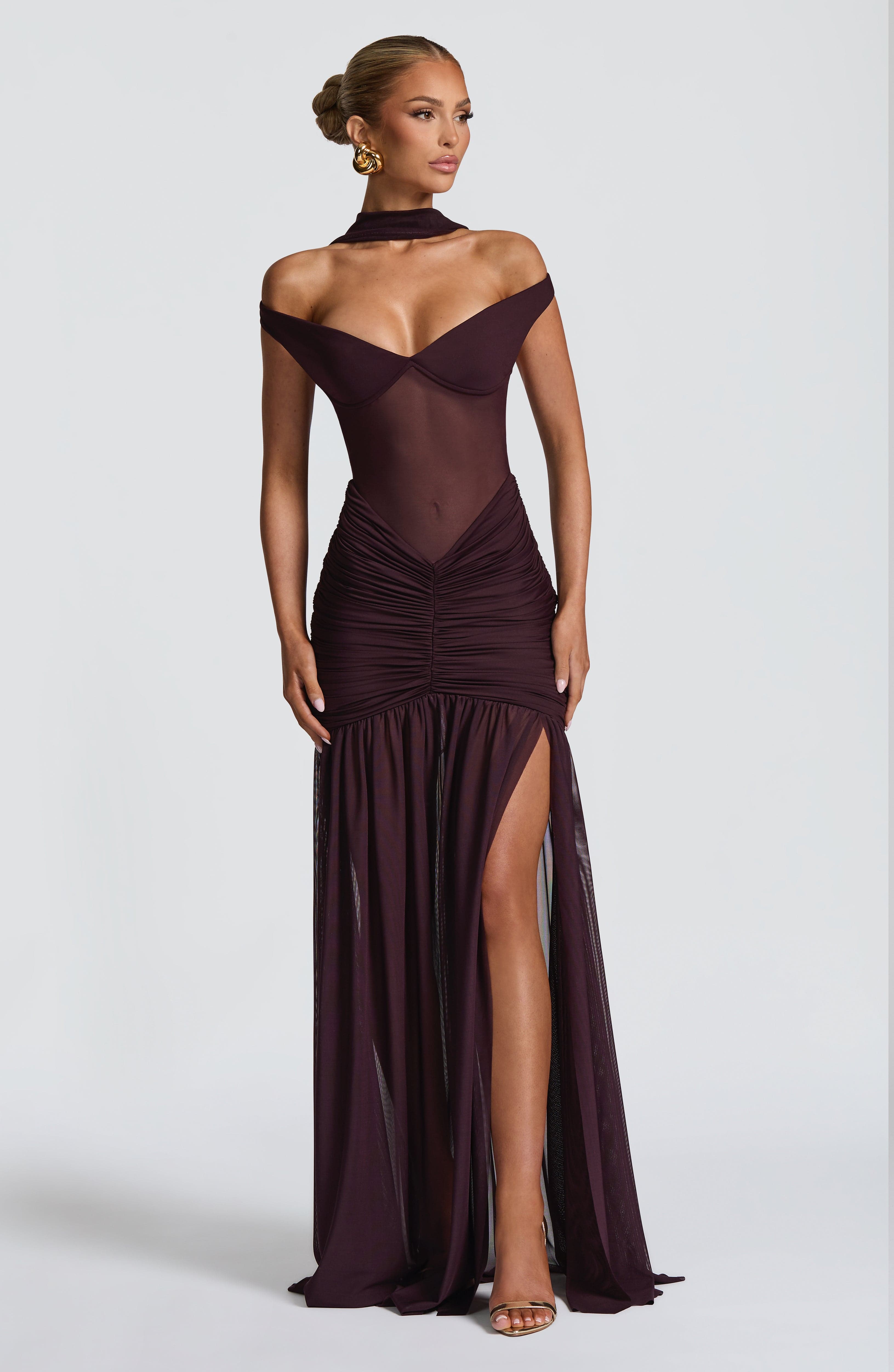 Alaia Maxi Dress - Plum Dress Babyboo Fashion Premium Exclusive Design