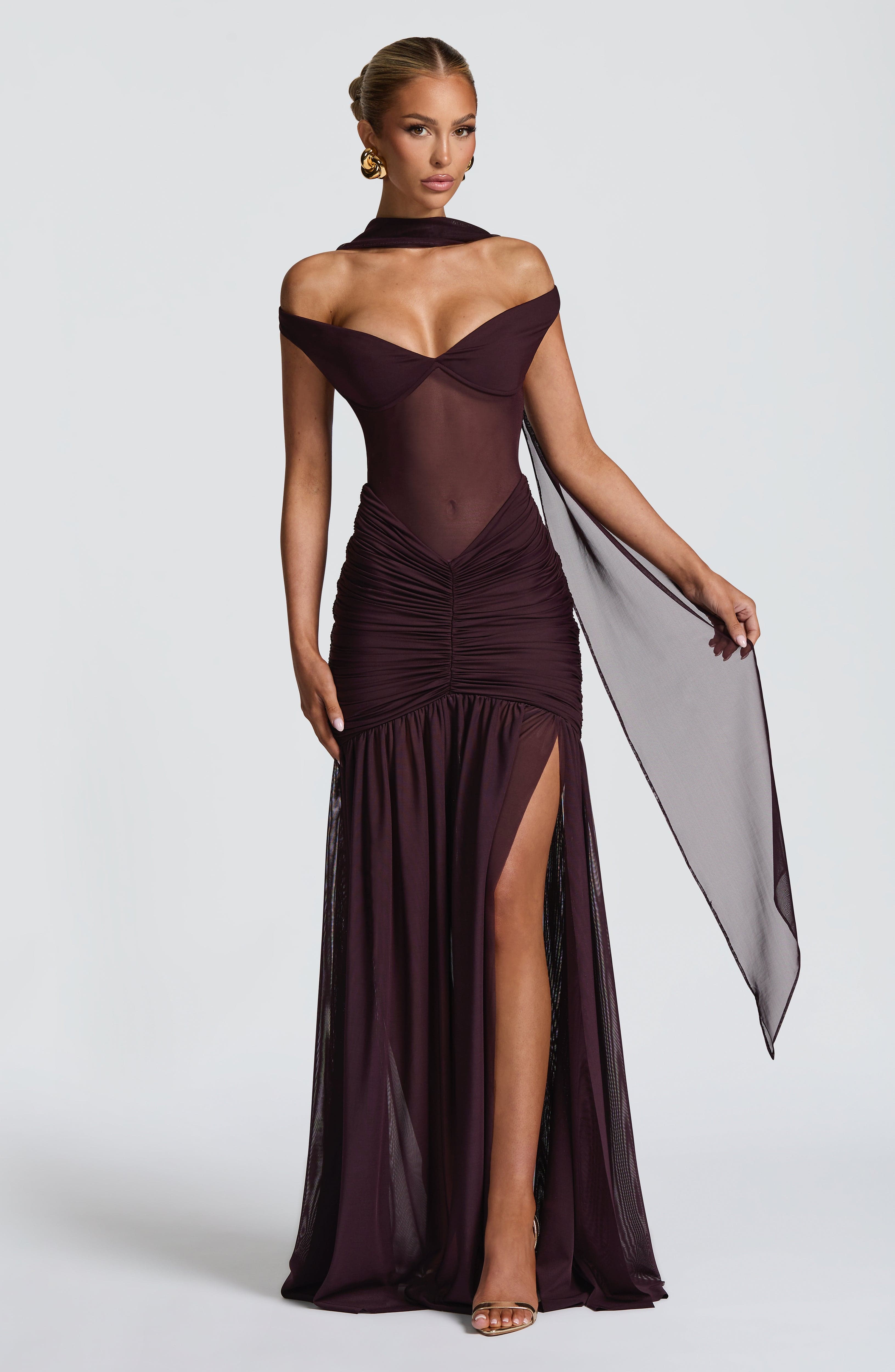 Alaia Maxi Dress - Plum Dress Babyboo Fashion Premium Exclusive Design