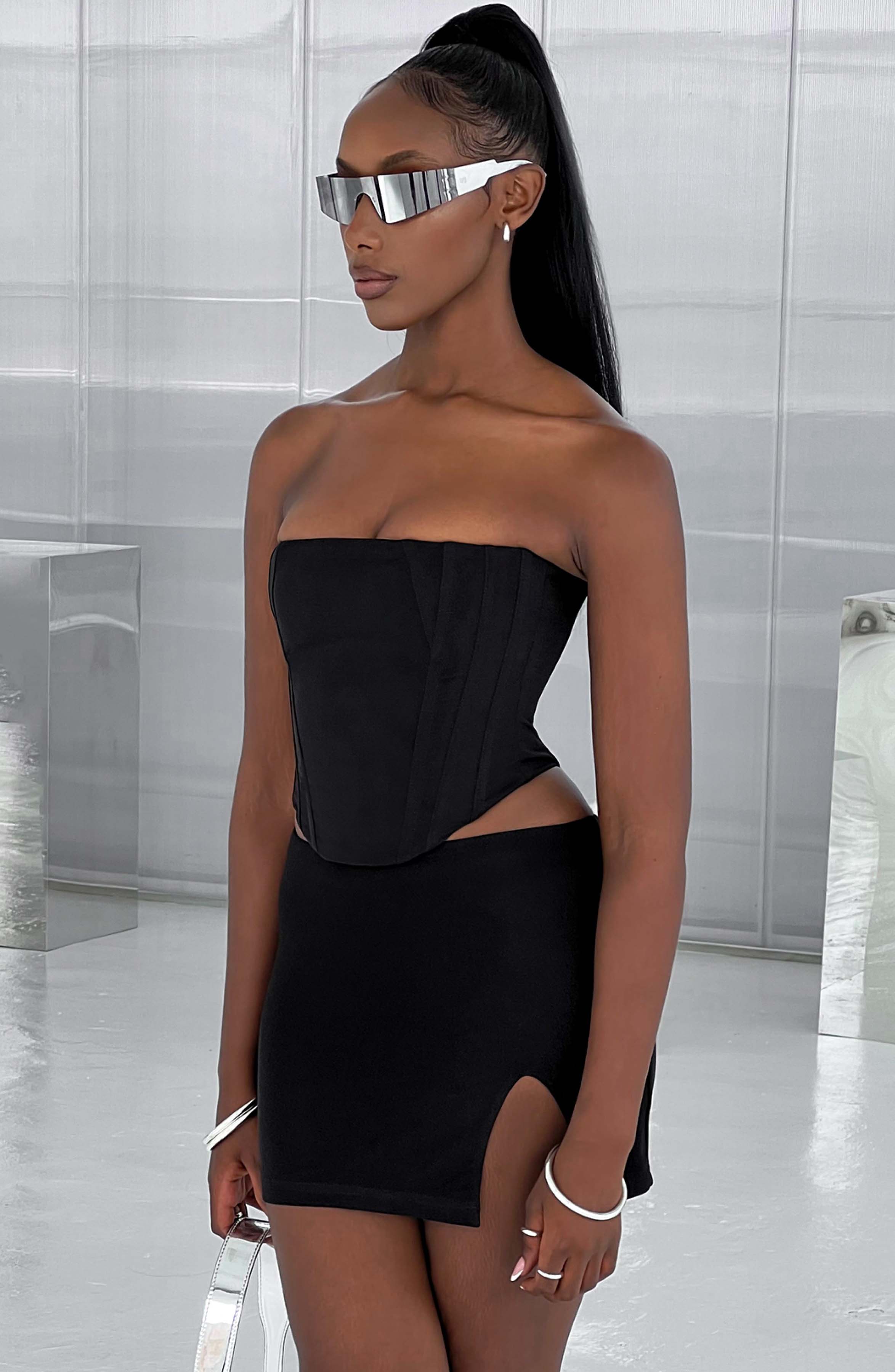 Alina Mini Skirt - Black Skirt Babyboo Fashion Premium Exclusive Design