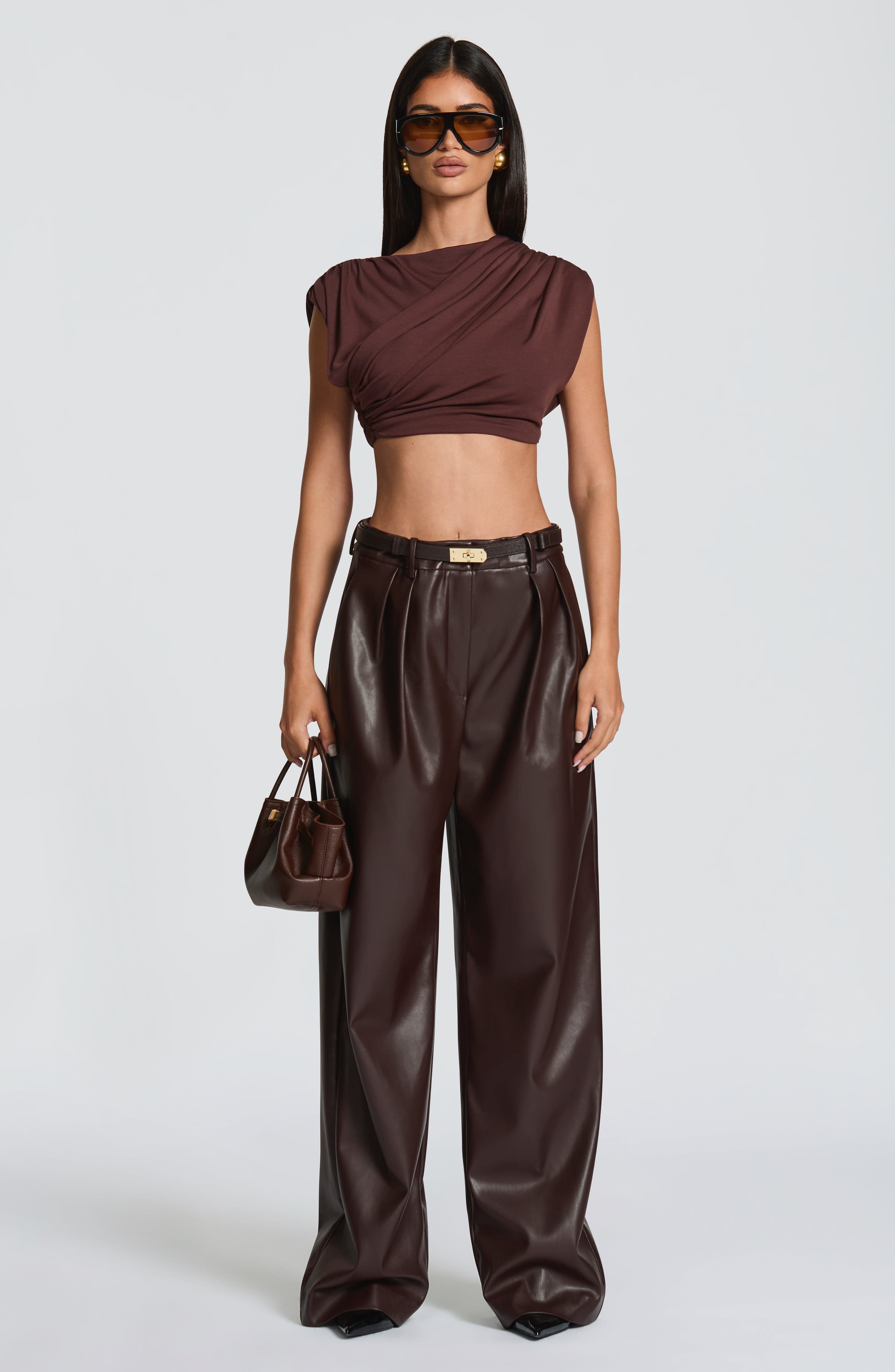 Amara Top - Plum Brown Tops Babyboo Fashion Premium Exclusive Design