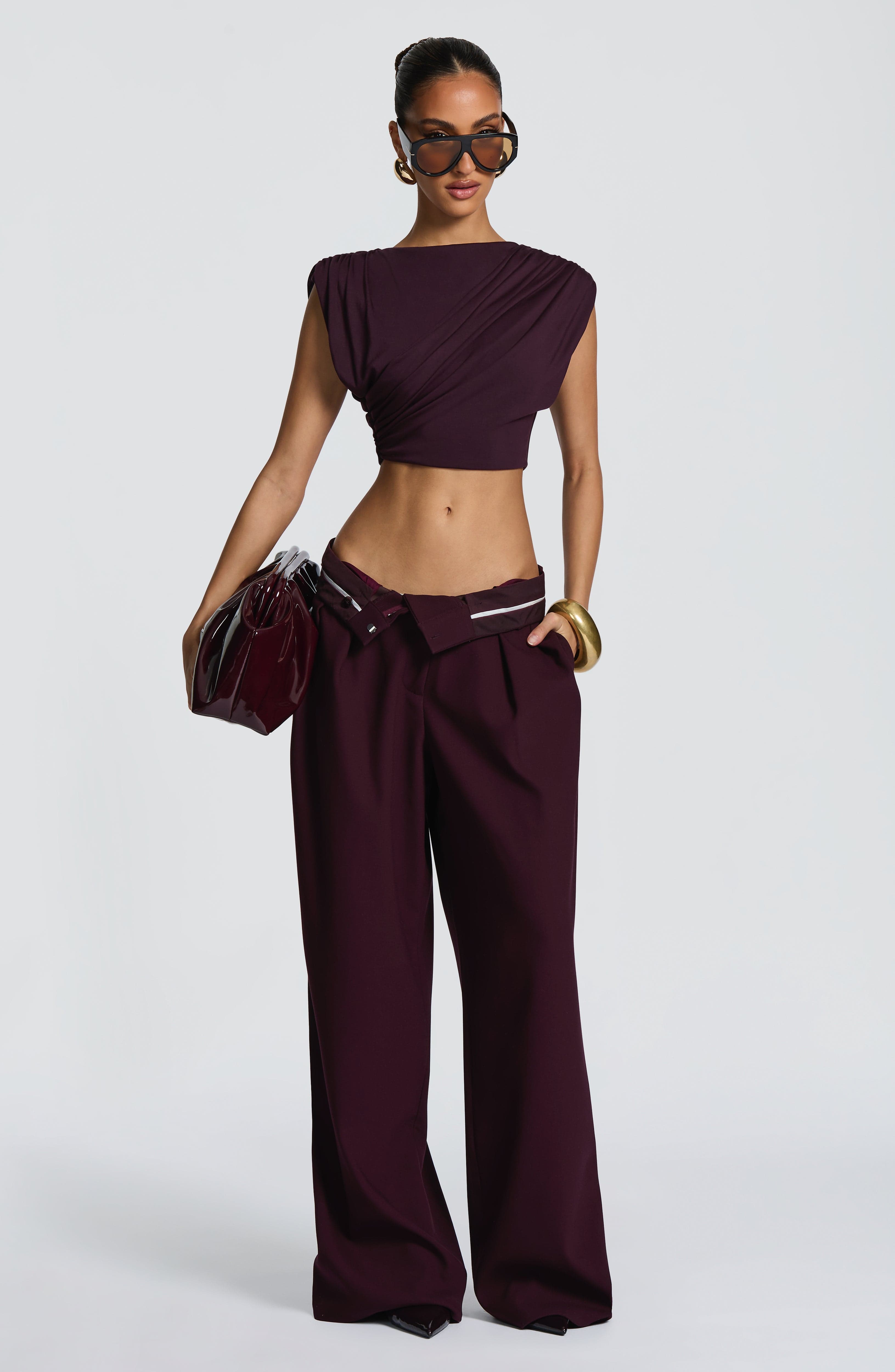 Amara Top - Plum Tops Babyboo Fashion Premium Exclusive Design