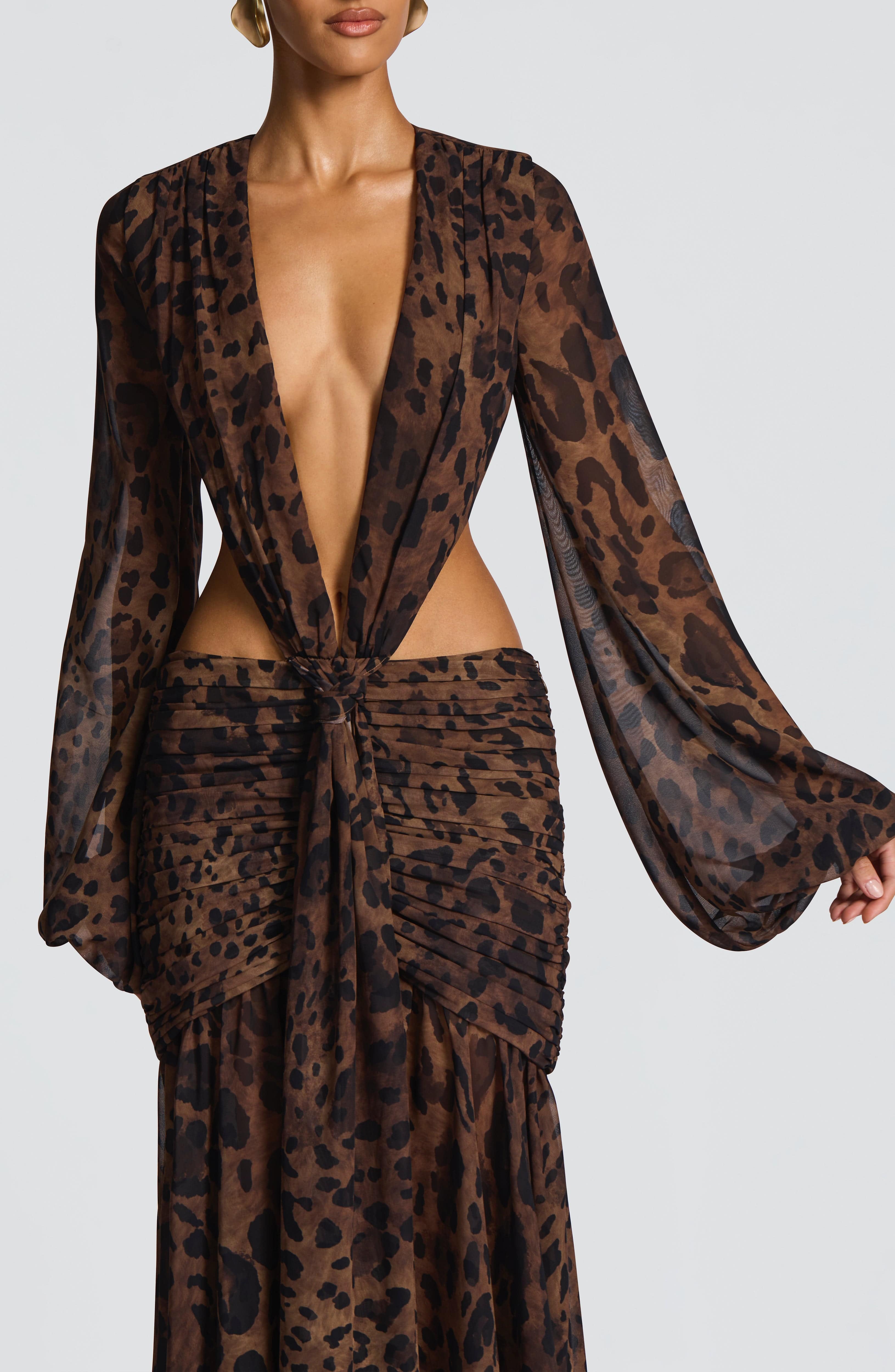 Andrina Maxi Dress - Leopard Print Dress Babyboo Fashion Premium Exclusive Design