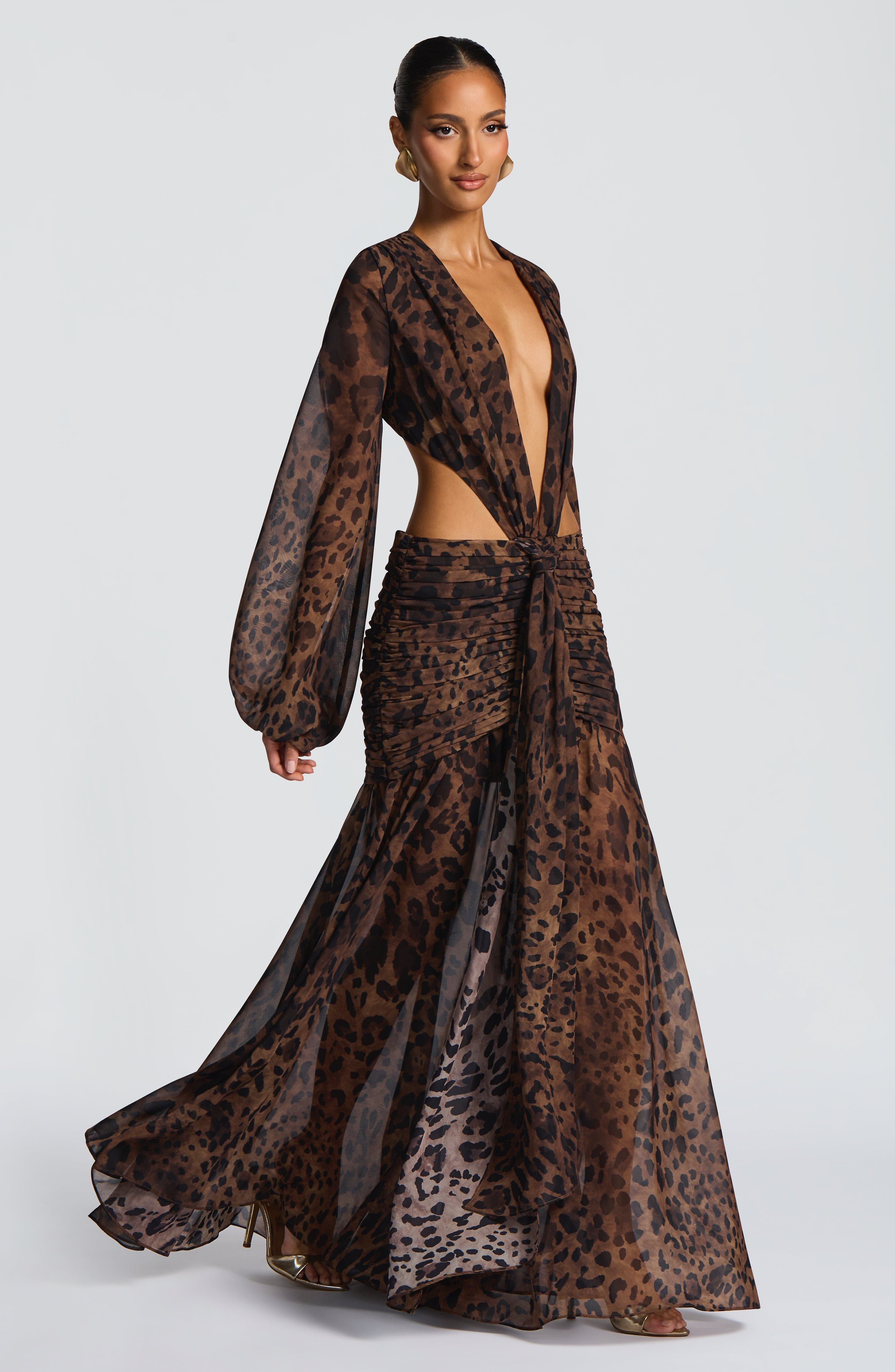 Andrina Maxi Dress - Leopard Print Dress Babyboo Fashion Premium Exclusive Design