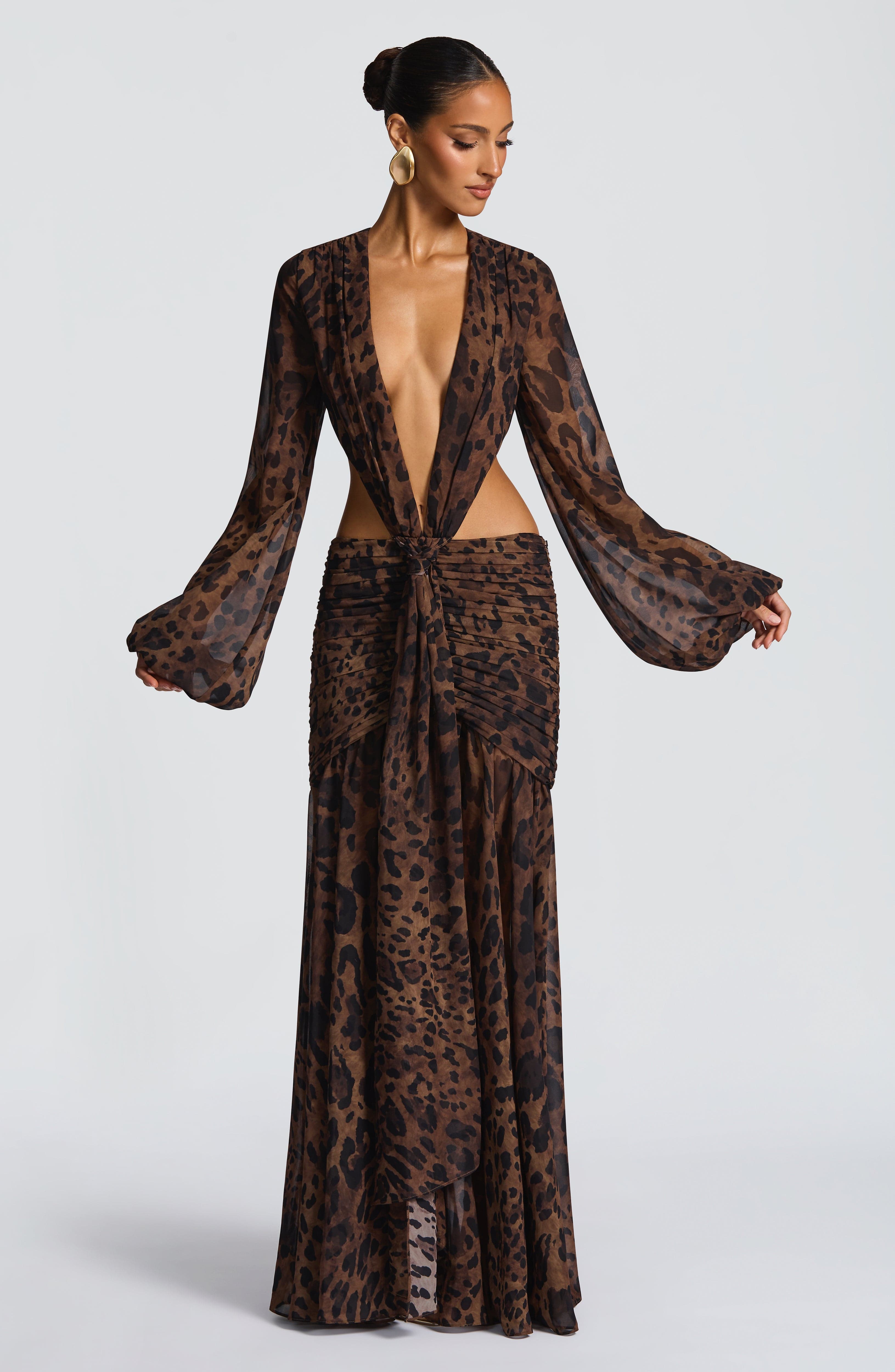 Andrina Maxi Dress - Leopard Print Dress Babyboo Fashion Premium Exclusive Design
