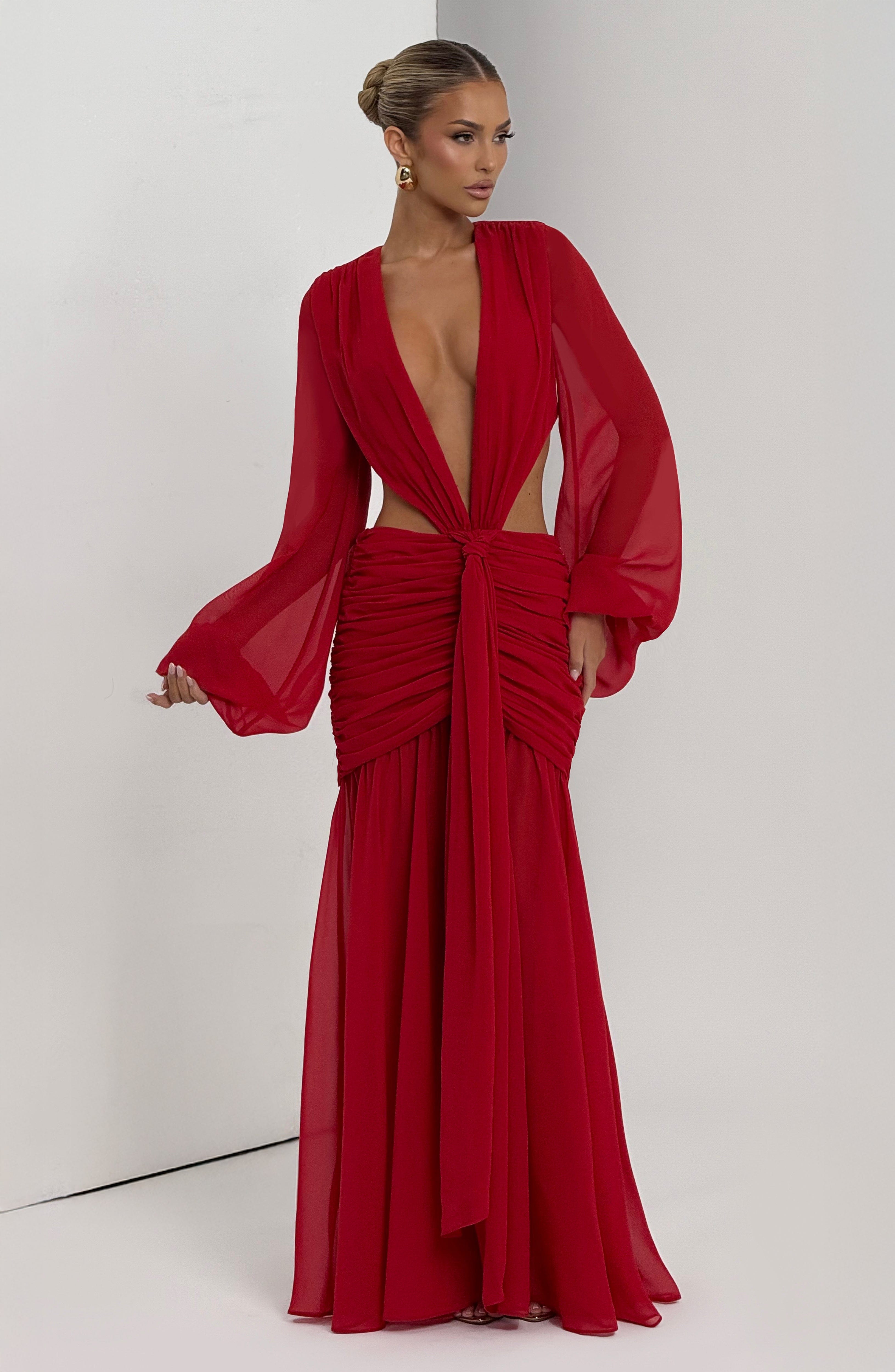 Andrina Maxi Dress - Red Dress Babyboo Fashion Premium Exclusive Design