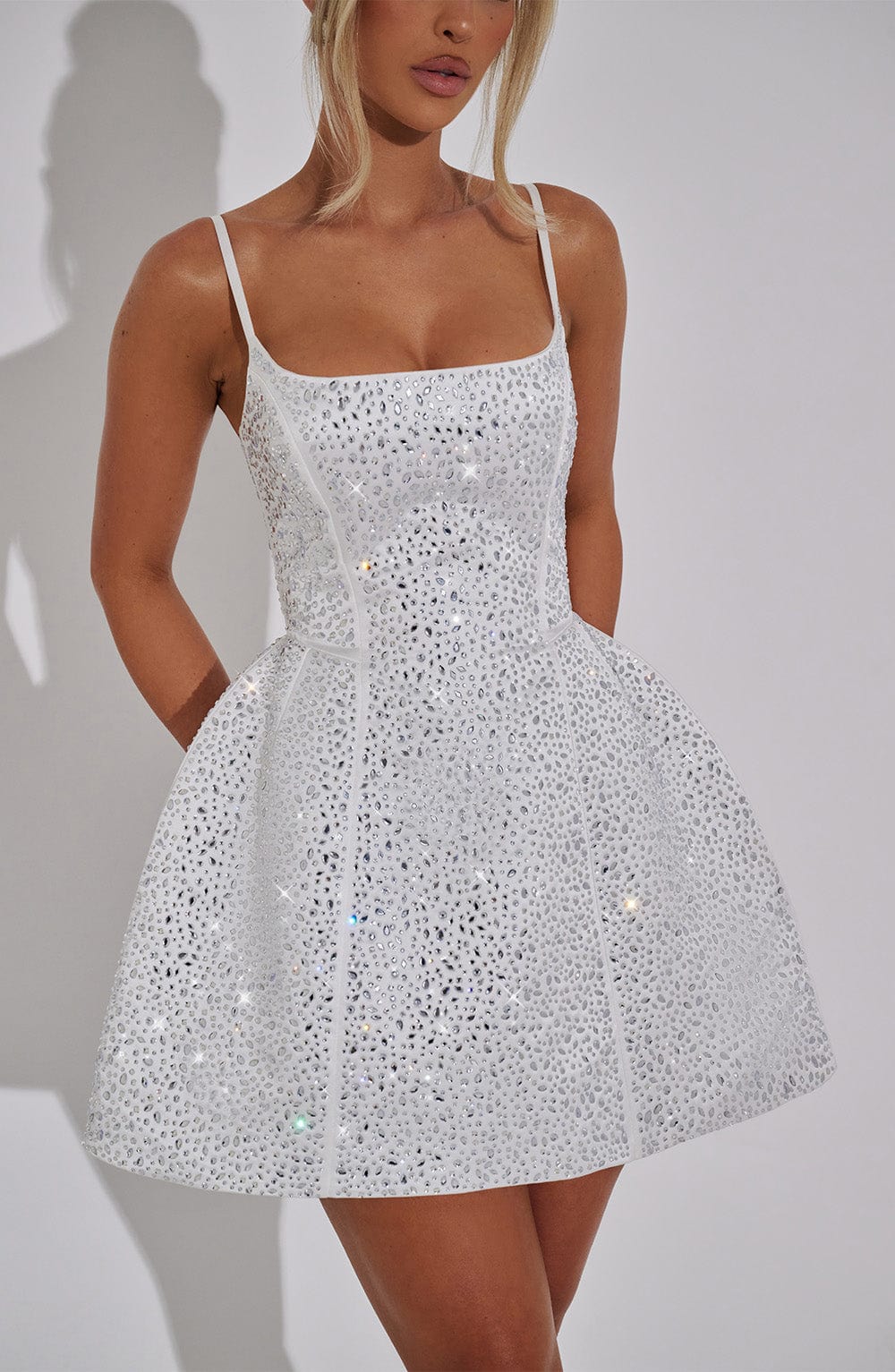 Angelique Mini Dress - Ivory Dress Babyboo Fashion Premium Exclusive Design