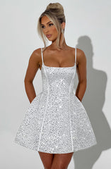 Angelique Mini Dress - Ivory Dress Babyboo Fashion Premium Exclusive Design