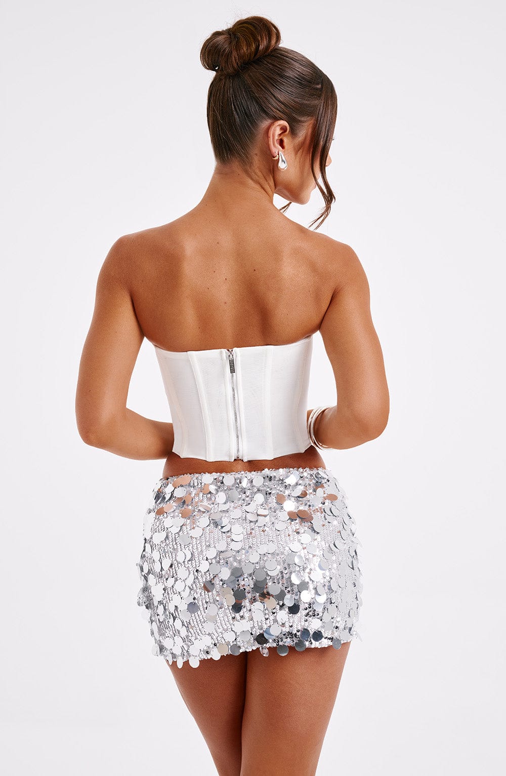 Anissa Mini Skirt - Silver Skirt Babyboo Fashion Premium Exclusive Design