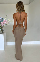 Arabella Maxi Dress - Beige Dress Babyboo Fashion Premium Exclusive Design