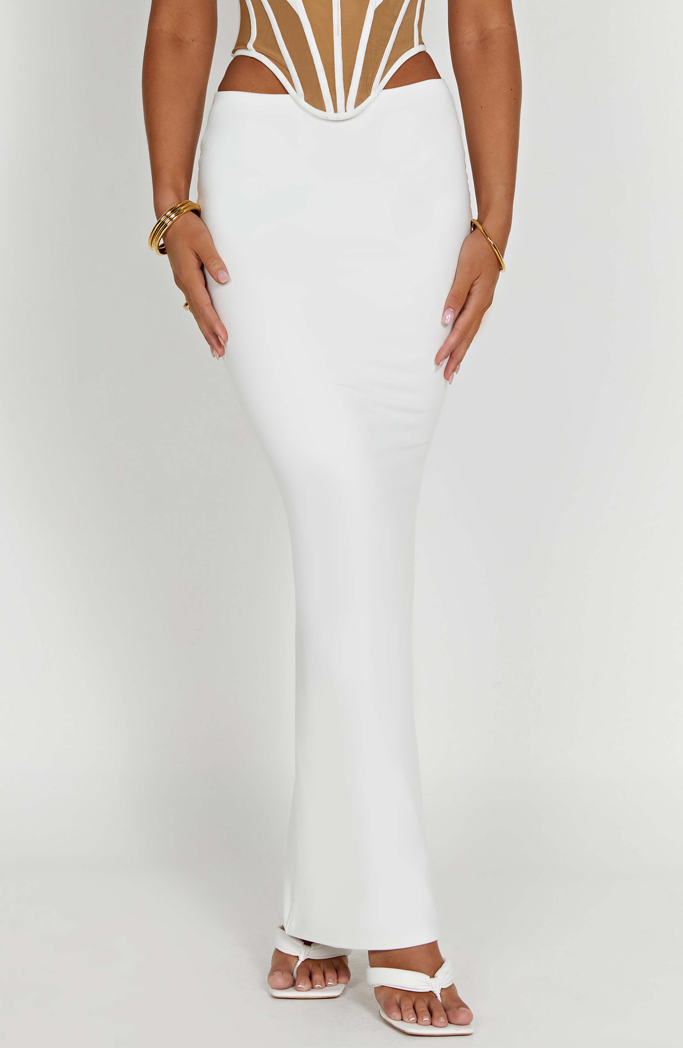 Astrid Maxi Skirt - White Skirt Babyboo Fashion Premium Exclusive Design