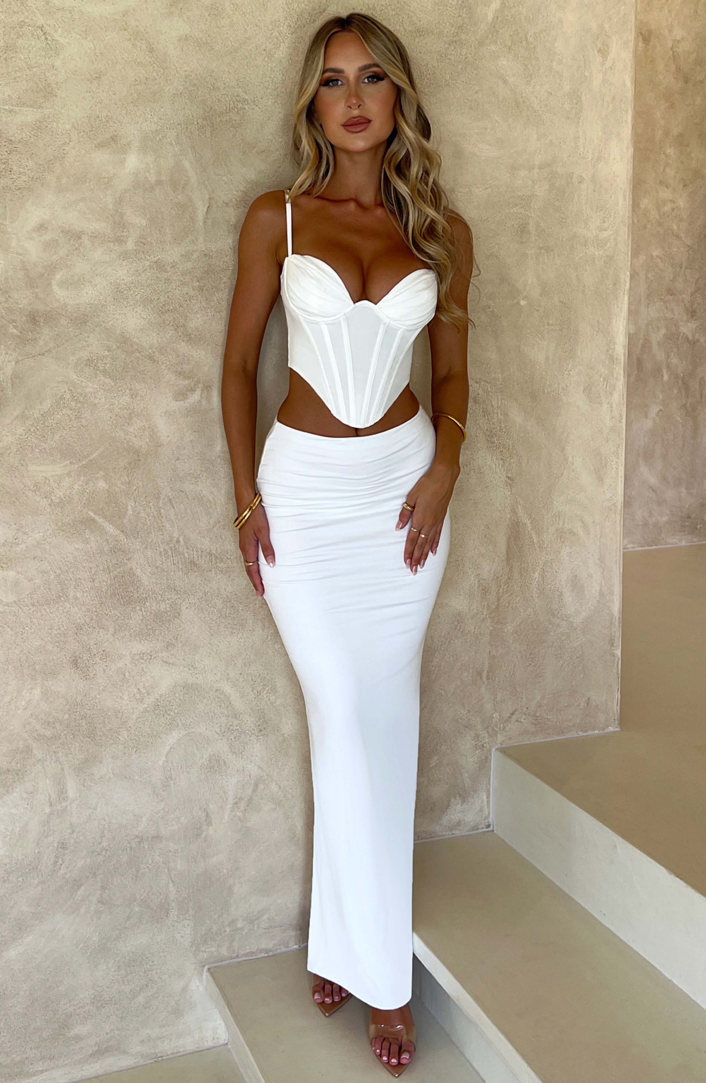 Astrid Maxi Skirt - White Skirt XS Babyboo Fashion Premium Exclusive Design