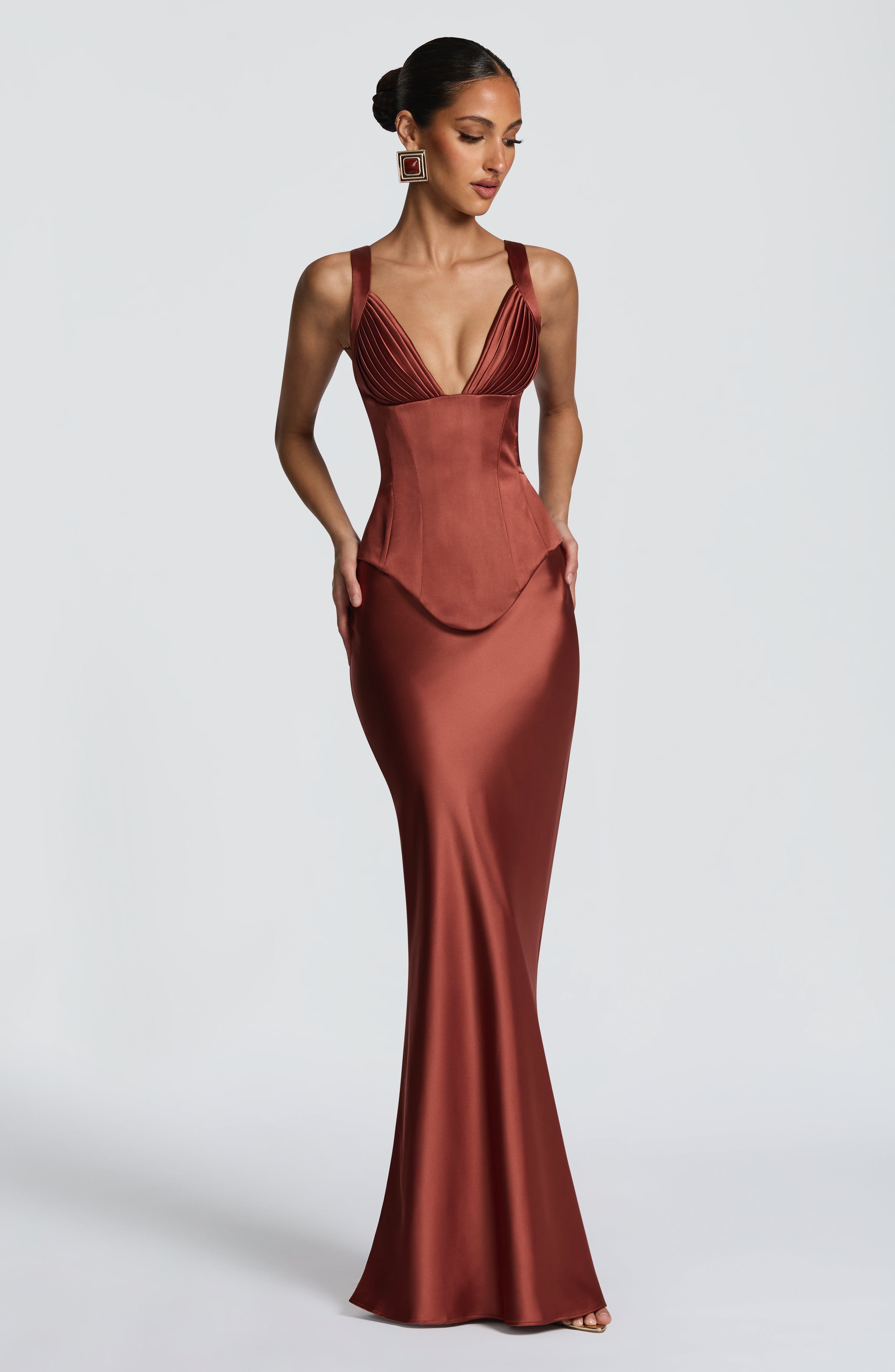 Atlanta Maxi Skirt - Rust Skirt Babyboo Fashion Premium Exclusive Design