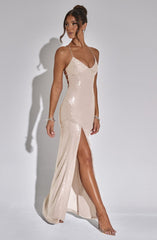 Bells Maxi Dress - Nude Dress Babyboo Fashion Premium Exclusive Design