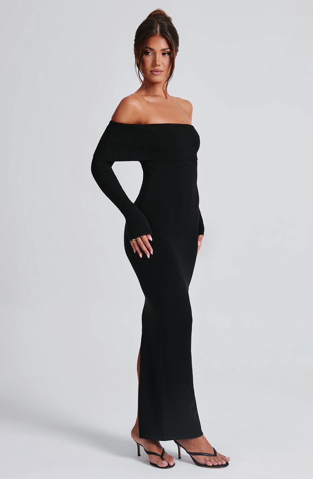Beverley Knit Maxi Dress - Black Dress Babyboo Fashion Premium Exclusive Design
