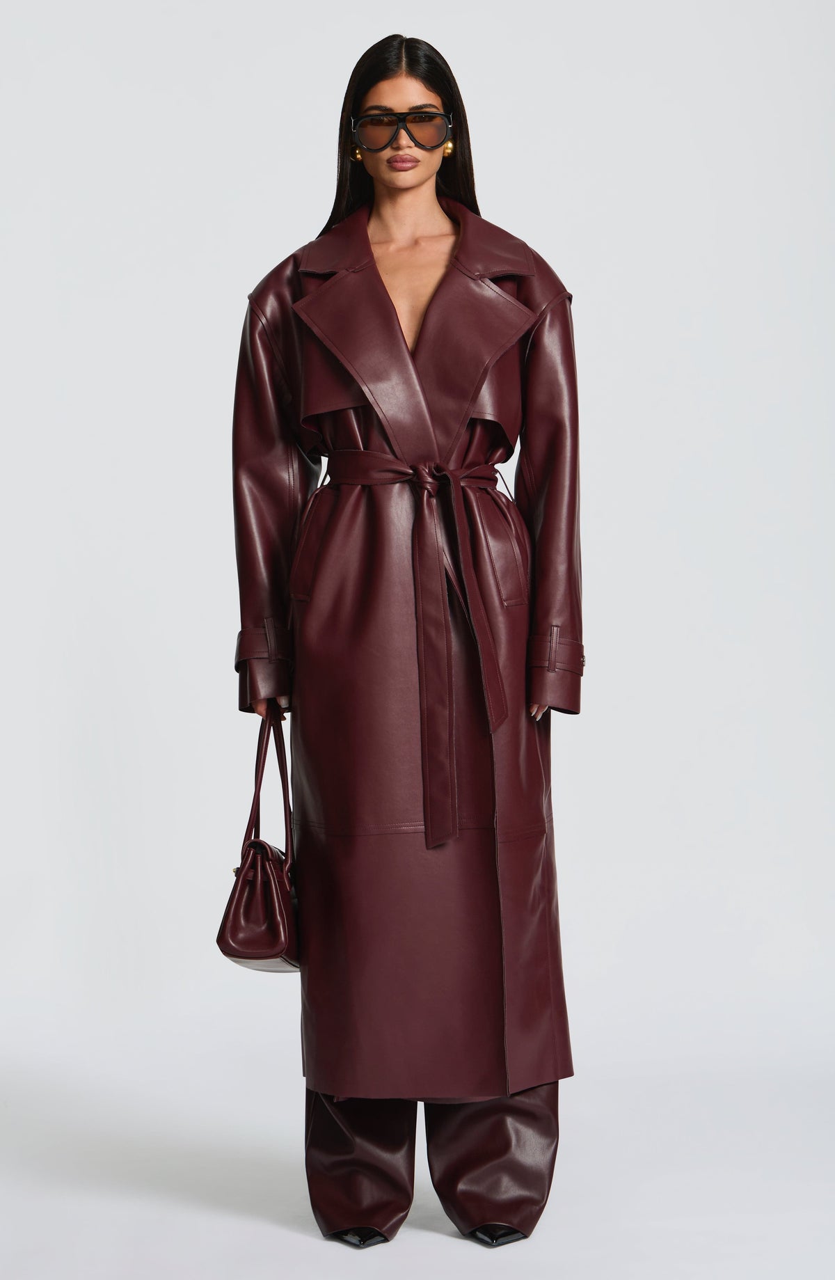 Bridget Trench Coat - Plum Jacket XS Babyboo Fashion Premium Exclusive Design