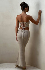 Chayenne Maxi Skirt - Beige Skirt Babyboo Fashion Premium Exclusive Design