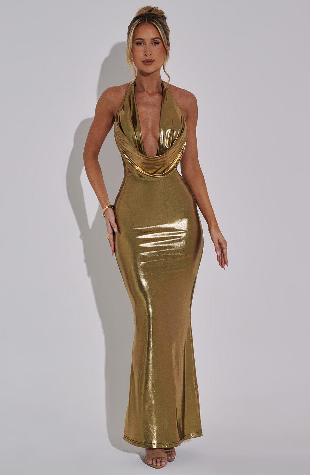 Chrishelle Maxi Dress - Gold Dress XS Babyboo Fashion Premium Exclusive Design