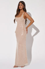 Corinne Maxi Dress - Nude Dress Babyboo Fashion Premium Exclusive Design